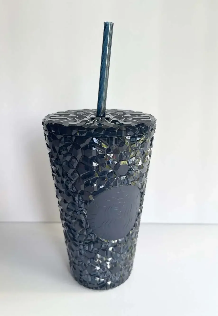 Starbucks Midnight Blue Iridescent Gem Venti Cold Cup with Lid and Straw